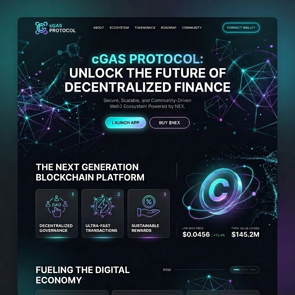 cGAS Crypto - Interface Web3 et Finance Décentralisée